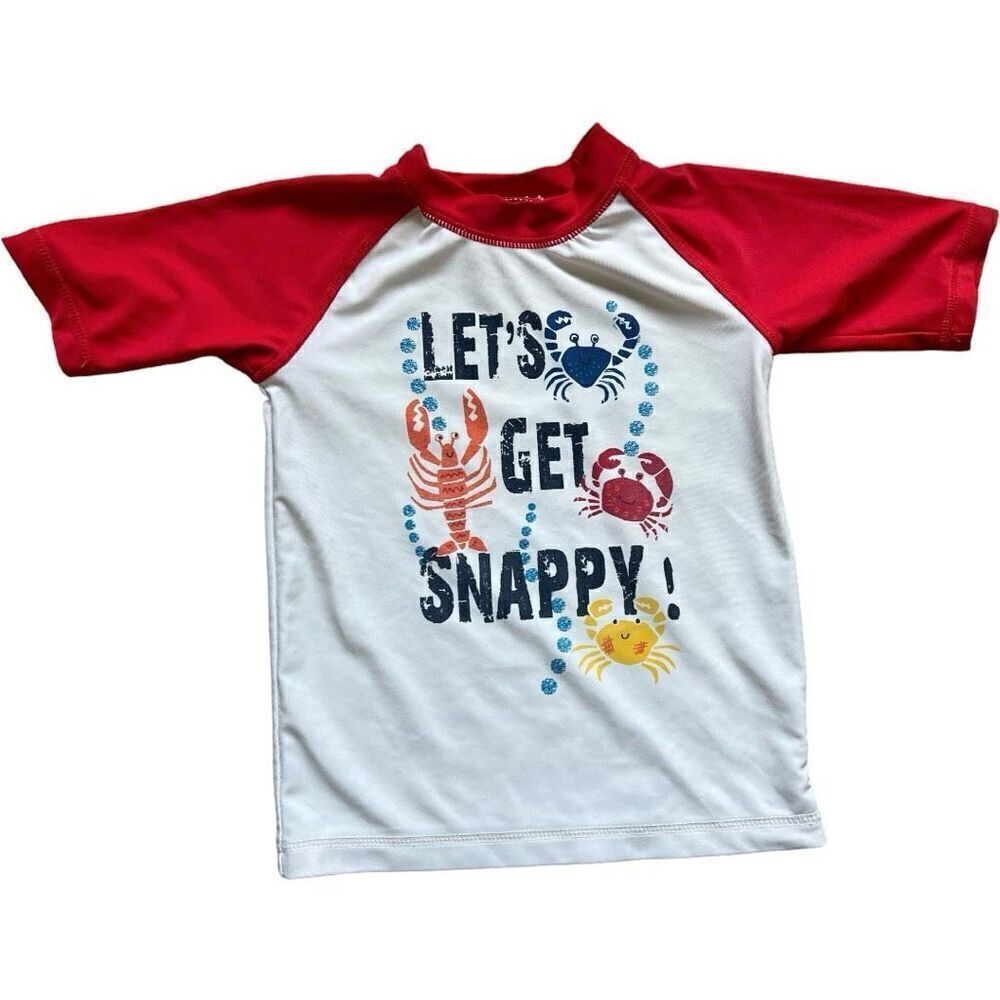 Baby Boys Koala Kids Let’s Get Snappy Rash Guard Swim Shirt - Sz 24 mo